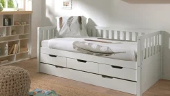 New Vipack Kajuitbed Fritz met 3 laden en slaaplade white