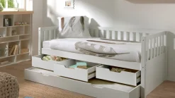 New Vipack Kajuitbed Fritz met 3 laden en slaaplade white