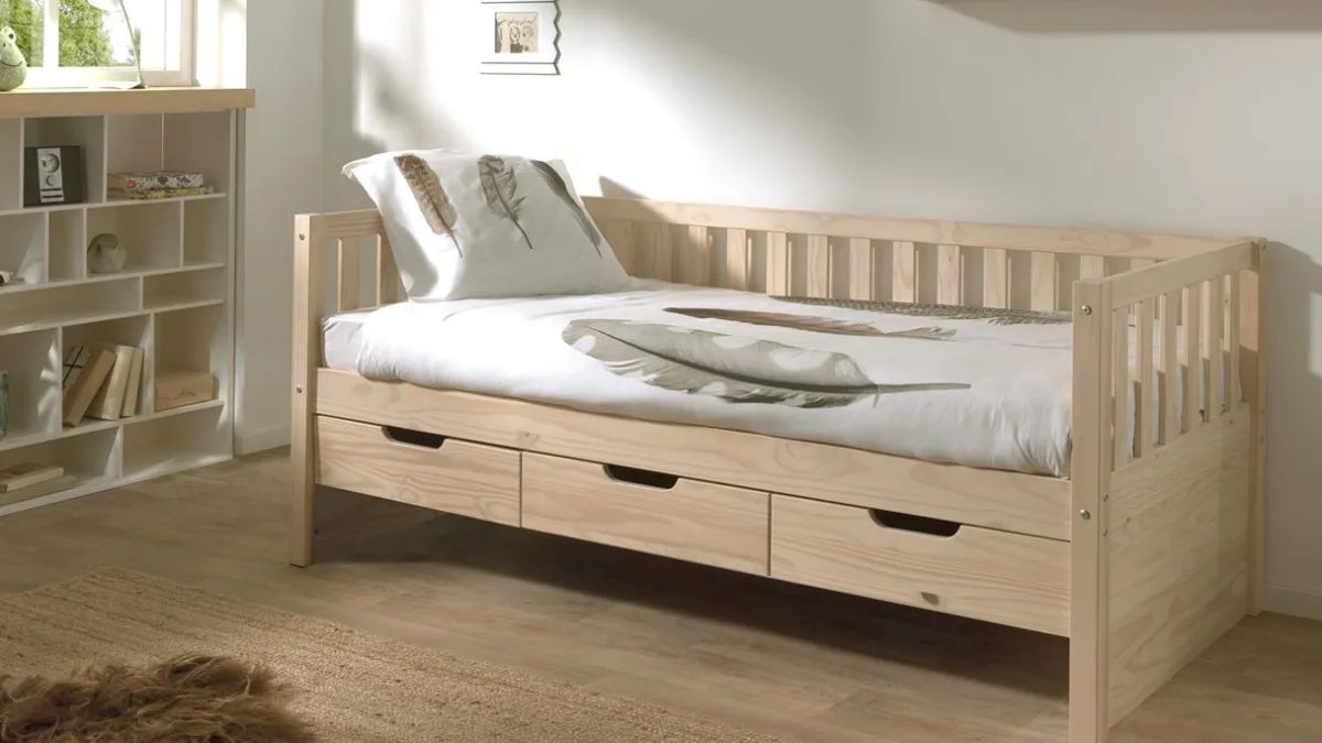 Vipack Kajuitbed Fritz met laden bruin