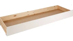Hot Vipack Kajuitbed paneel uitschuifbaar Pino met lade wit