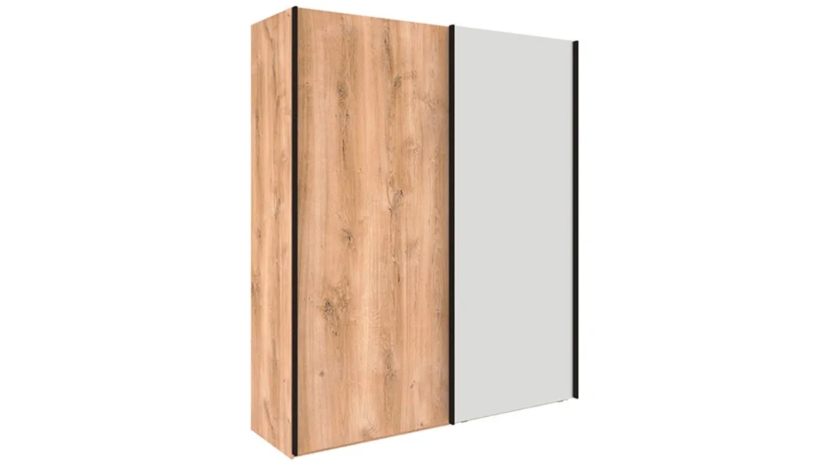New B Bright Kast Craft met spiegeldeur eiken