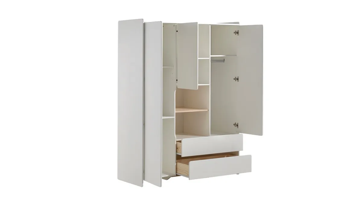 Discount Vipack Kast Kiddy 3 deuren en 2 laden wit