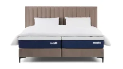 Best Matt Sleeps Boxspring Velvet stroken met matras Matt beige