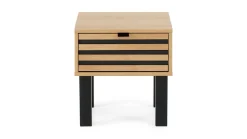 Outlet B Bright Nachtkast Flint bianco eiken/grafiet