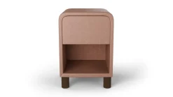 Discount B Bright Nachtkast rond met 1 lade en poten blush