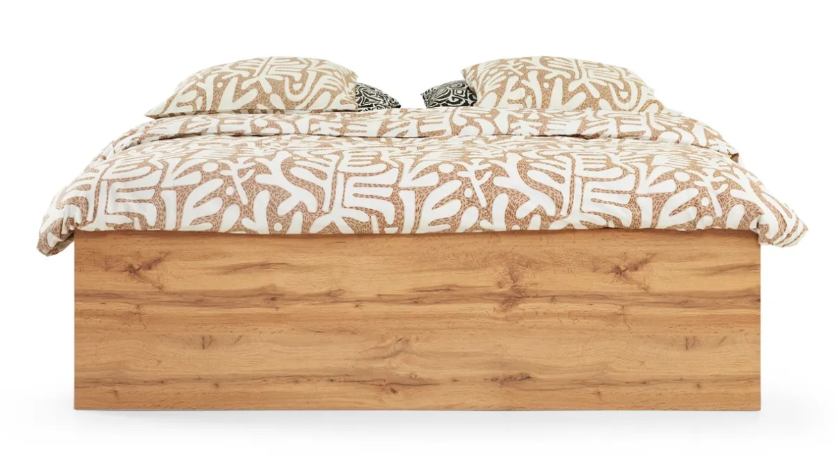 B Bright Opbergbed Barn met kleppen oak wotan