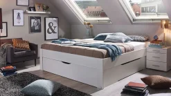 New Maxi Opbergbed Butiken met 3 laden alpine wit
