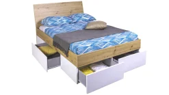 Discount B Bright Opbergbed Mundi met laden artisan oak/white