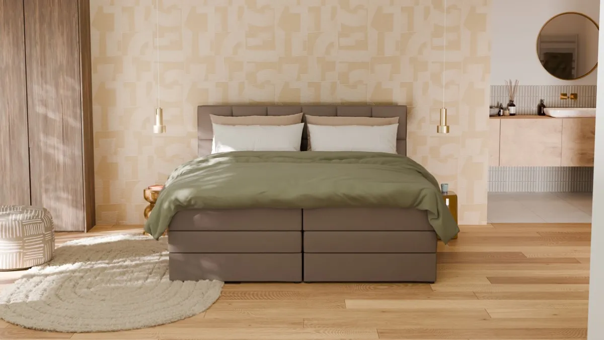 New B Bright Opbergboxspring Jade - Matte leather taupe