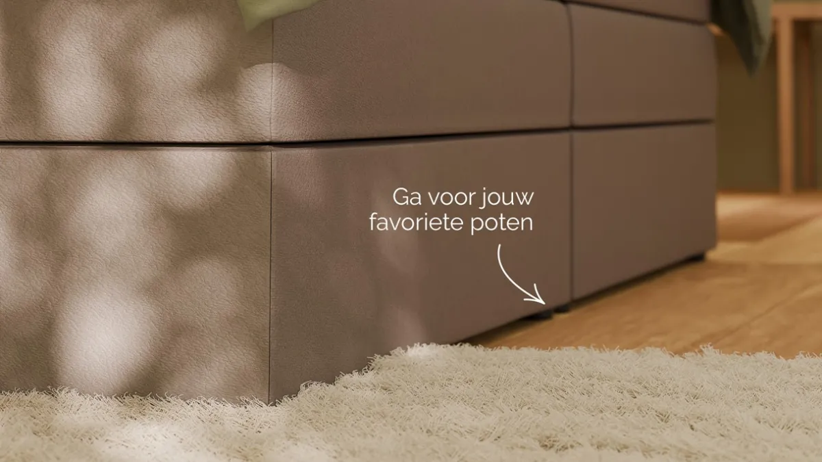 New B Bright Opbergboxspring Jade - Matte leather taupe