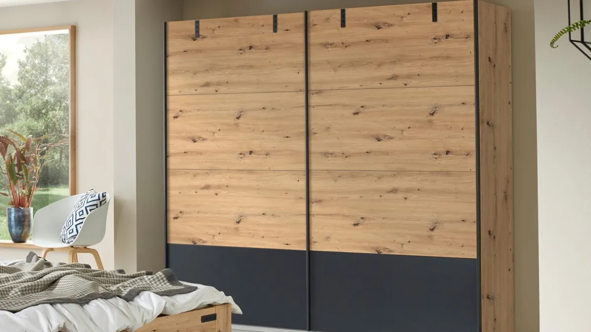 Outlet B Bright Schuifdeurkast Birmingham bruin