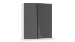 Outlet B Bright Schuifdeurkast Motion volledig met glasdeuren wit/glas graphit