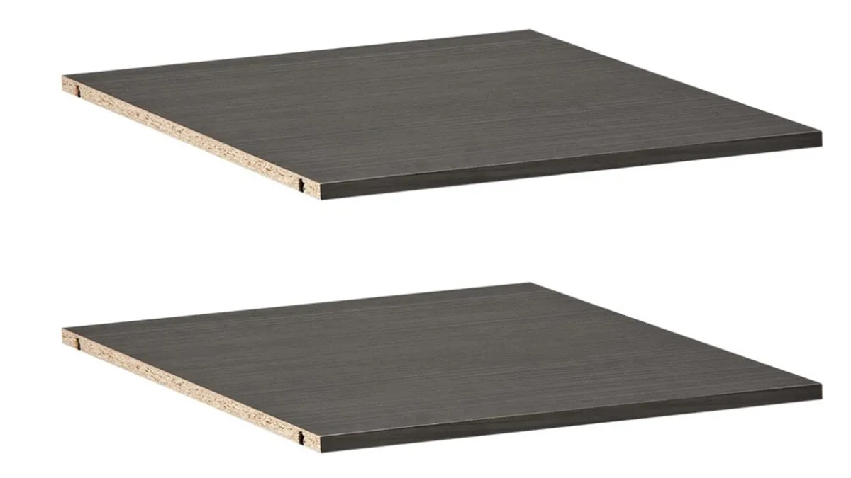Hot Maxi Set van 2 legplanken Woody donkergrijs