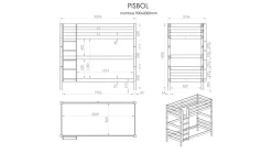Discount Vipack Stapelbed Pino 180 cm hoog natuur