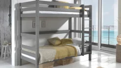 New Vipack Stapelbed Pino hoog grijs