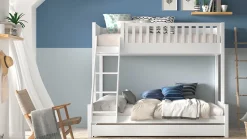 New Vipack Stapelbed Scott 3-persoons met slaaplade wit