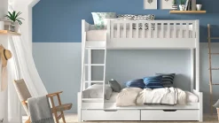 Best Vipack Stapelbed Scott 3-persoons met ladenset wit