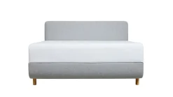 Online Tempur ® Bed Arc met hoofdbord Form, schotelbodem en Pro matrassen stone
