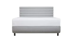 Online Tempur ® Bed Arc met hoofdbord Vectra, schotelbodem en Pro matrassen stone