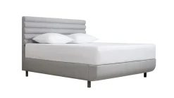 Online Tempur ® Bed Arc met hoofdbord Vectra, schotelbodem en Pro matrassen stone